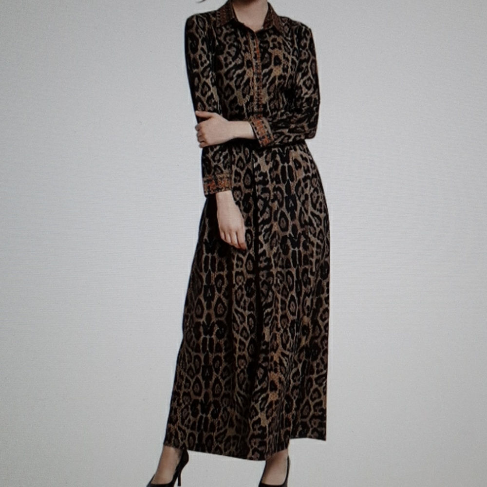 NWT Lai Meng Animal print maxi dress SIZE 10 or XL in US Sizing